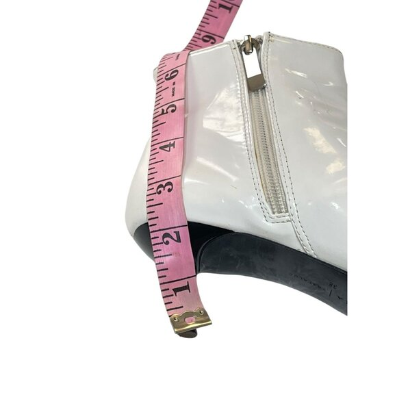 WhiteT Zara Trafaluc Patent Leather Pointed oe Ankle Boots - Size 38 - 7.5 - Picture 5 of 11